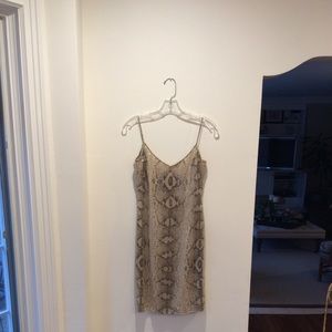 Basix II sequin snakeskin print dress